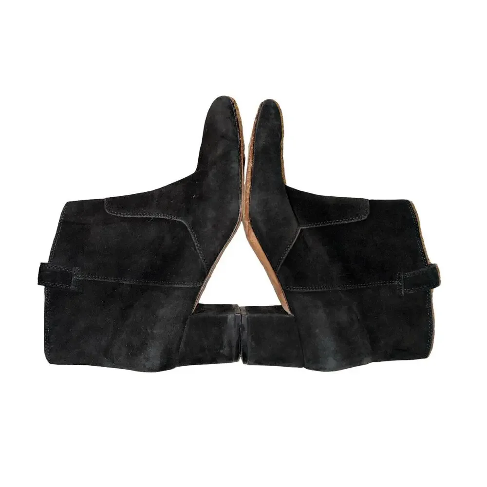 Bettye‎ Muller Womens Meade Black Suede Ankle Boots Size 8M